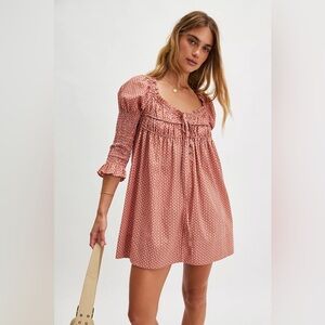 NWOT Free People Retro Star Dip Mini Dress Size Small